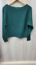 Load image into Gallery viewer, DOUBLE ZERO ribbed boat neck sweater
