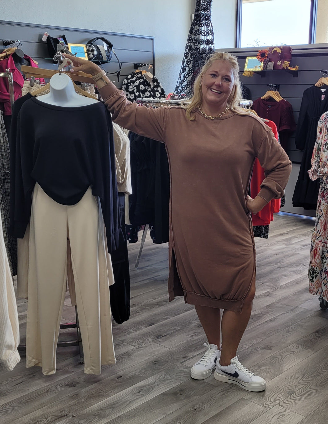 DOUBLE ZERO sweat shirt dress