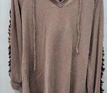 Load image into Gallery viewer, Heimish Waffle Softy Hoodie with Ruffle sleeves
