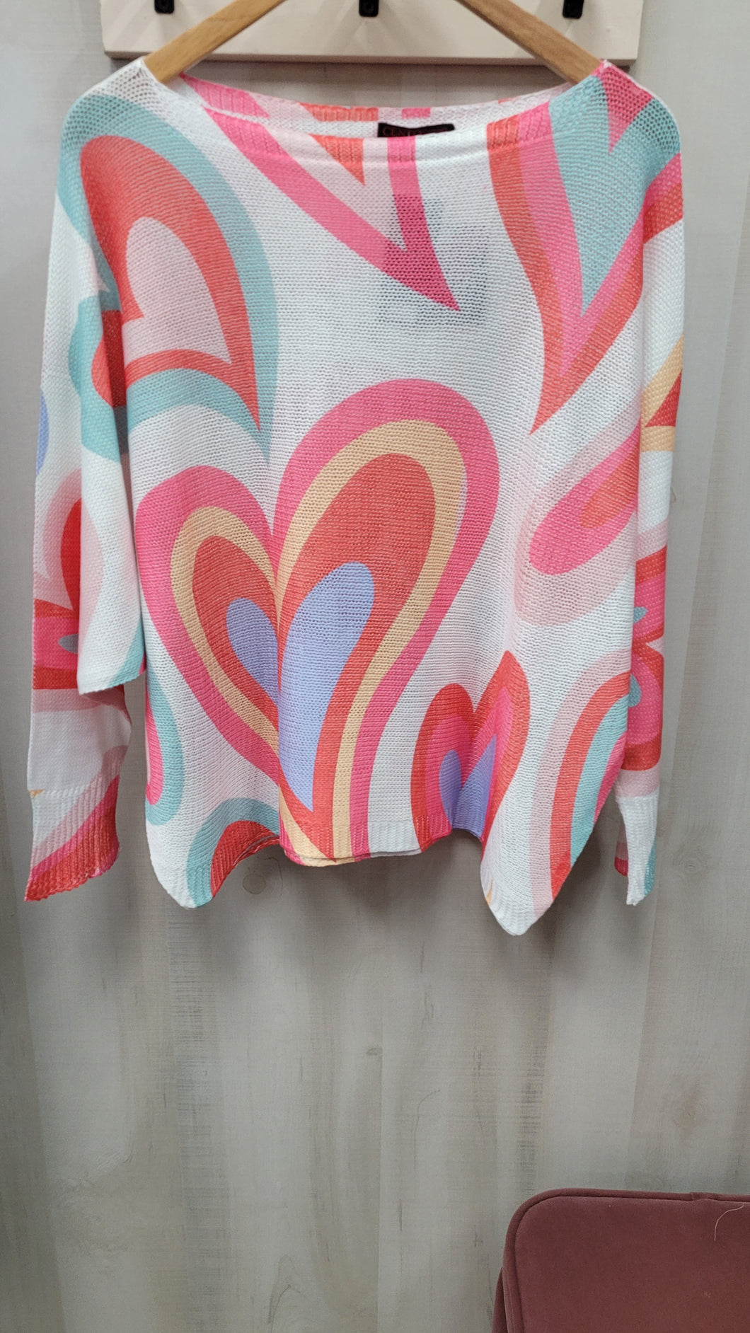 Centouno Kint Multi Colored Heart Top