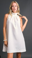 Load image into Gallery viewer, Umgee White Bow Back Sleeveless Ruffle Neck Dress
