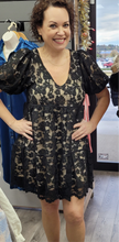 Load image into Gallery viewer, Baevely black and cream lace dress
