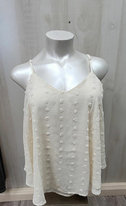 GiGio Swiss Dot Cream Tank