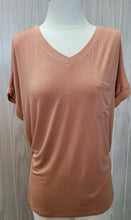 Load image into Gallery viewer, Rae Mode Super Soft V Neck w/ pocket tee
