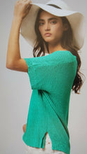 Load image into Gallery viewer, BIBI Summer Knit Short Dolman Top (Jade)
