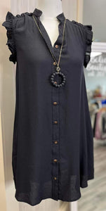 Cozy Co. black button dress