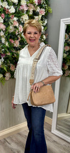 Umgee White tunic blouse