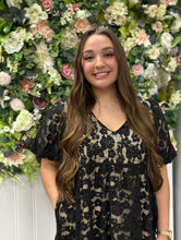 Load image into Gallery viewer, Baevely black and cream lace dress
