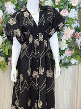 Load image into Gallery viewer, Umgee Black &amp; Tan palm tree dress
