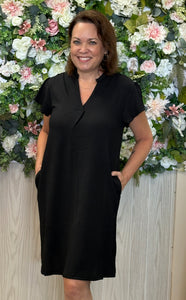 Grace & Emma Ruffle Sleeve Dress