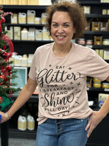 Glitter graphic T-shirt