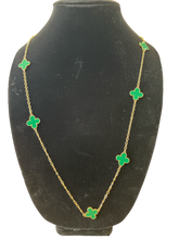 Load image into Gallery viewer, 20inch Green Clover necklace
