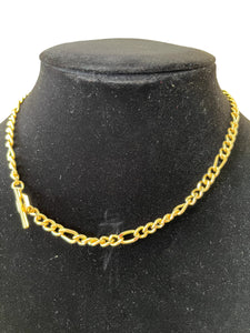 Gold choker with T bar Closure