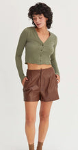 Load image into Gallery viewer, Double Zero faux leather short

